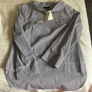 J Crew Black-and-white striped shirt